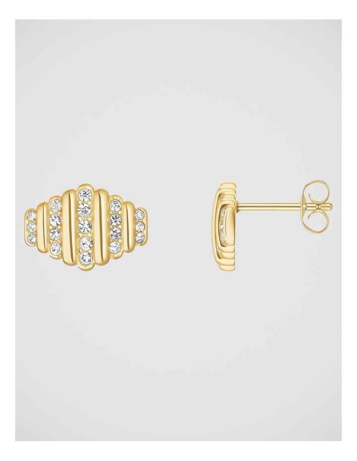 Rosefield Jewellery Stripe Pave Gold Earrings