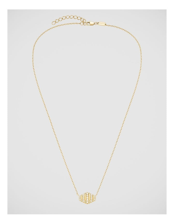 Rosefield Jewellery Stripe Pave Gold Necklace