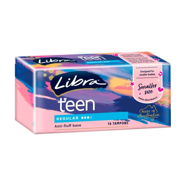 LIBRA GIRL-TEEN REGULAR TAMPONS 16 PACK