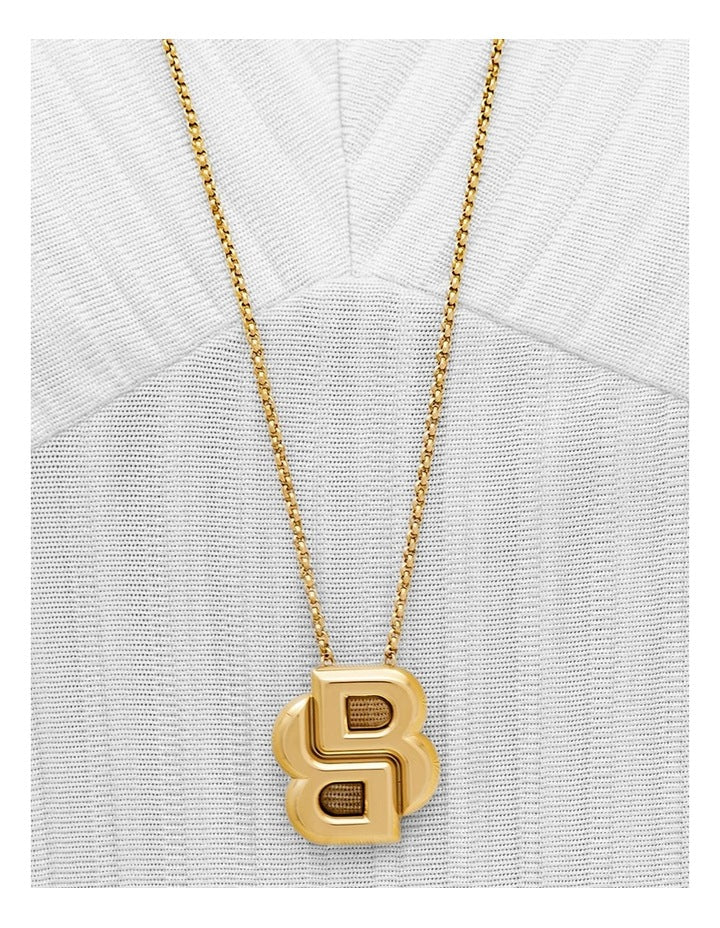 Gold Steel Women's Pendant Necklace