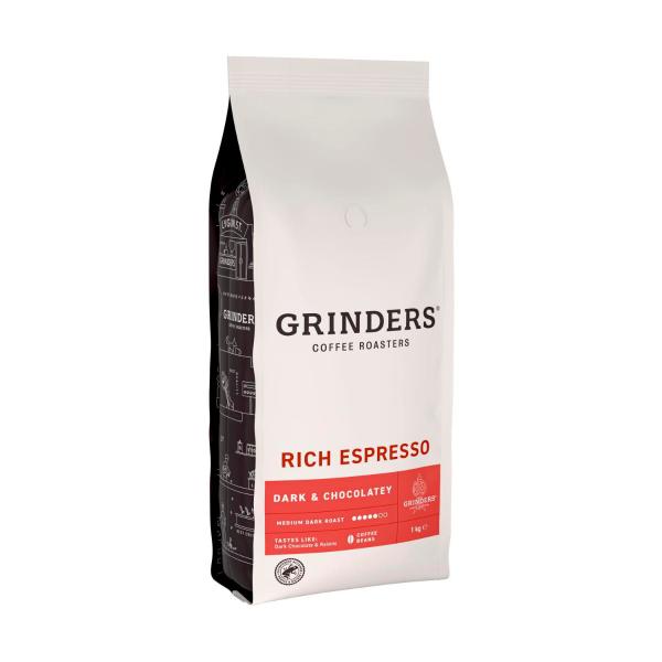 GRINDERS RICH ESPRESSO COFFEE BEANS 1KG