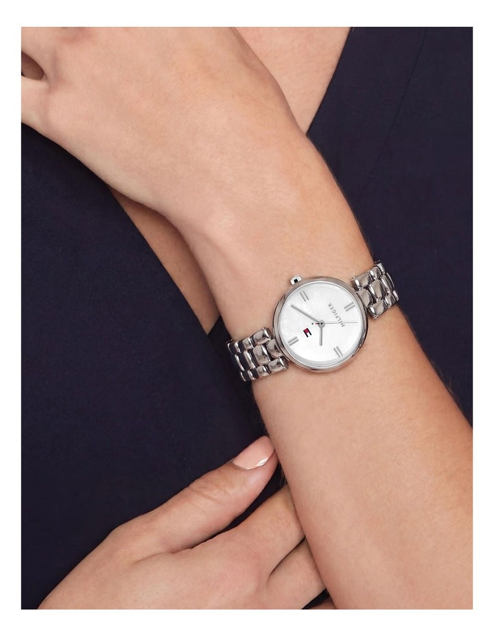 Annie Stainless Steel White Mother Of Pearl Dial Women's Watch