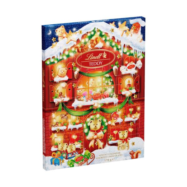 LINDT TEDDY & FRIENDS CHOCOLATE ADVENT CALENDAR 170G