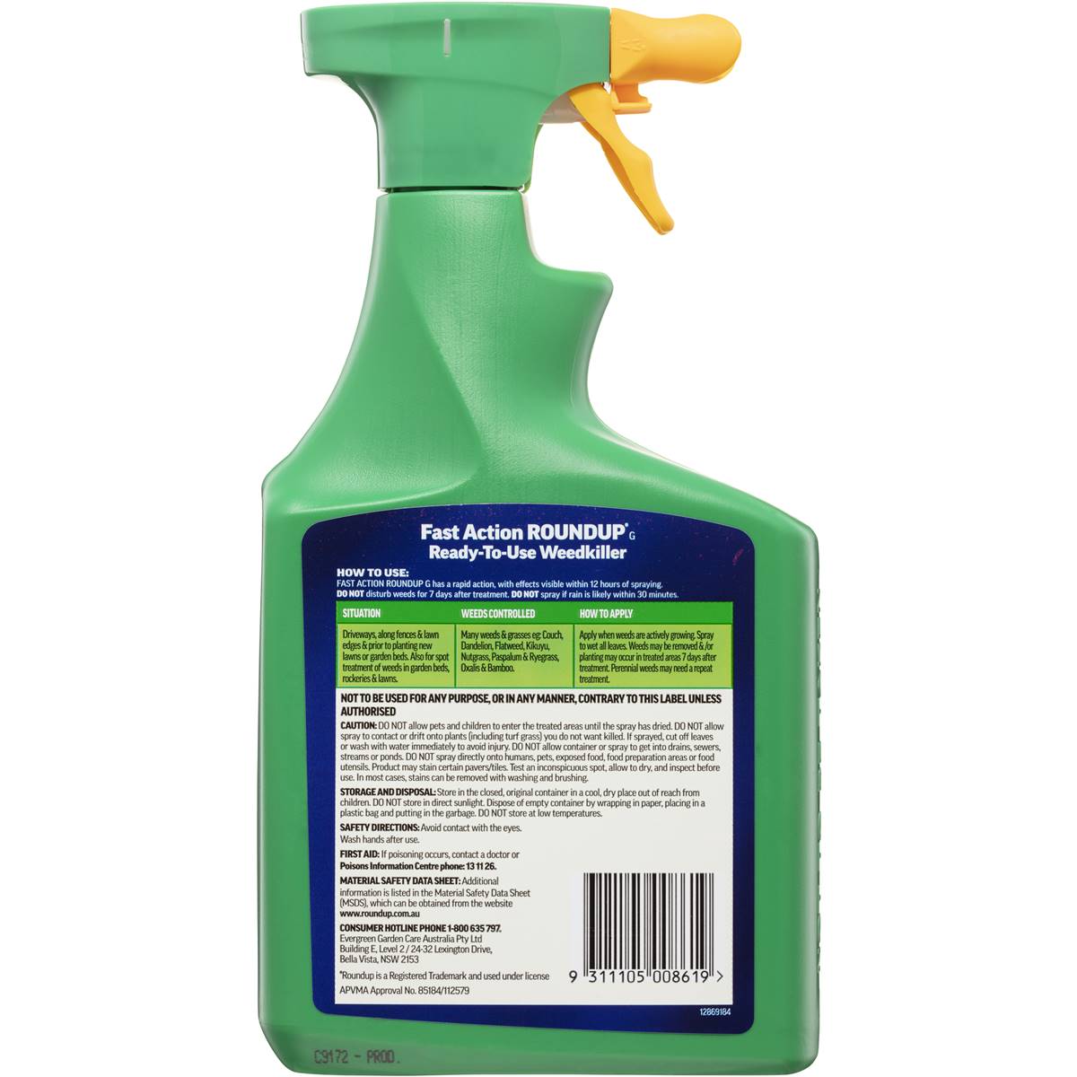 Roundup Garden Weed Killer Fast Action 1l