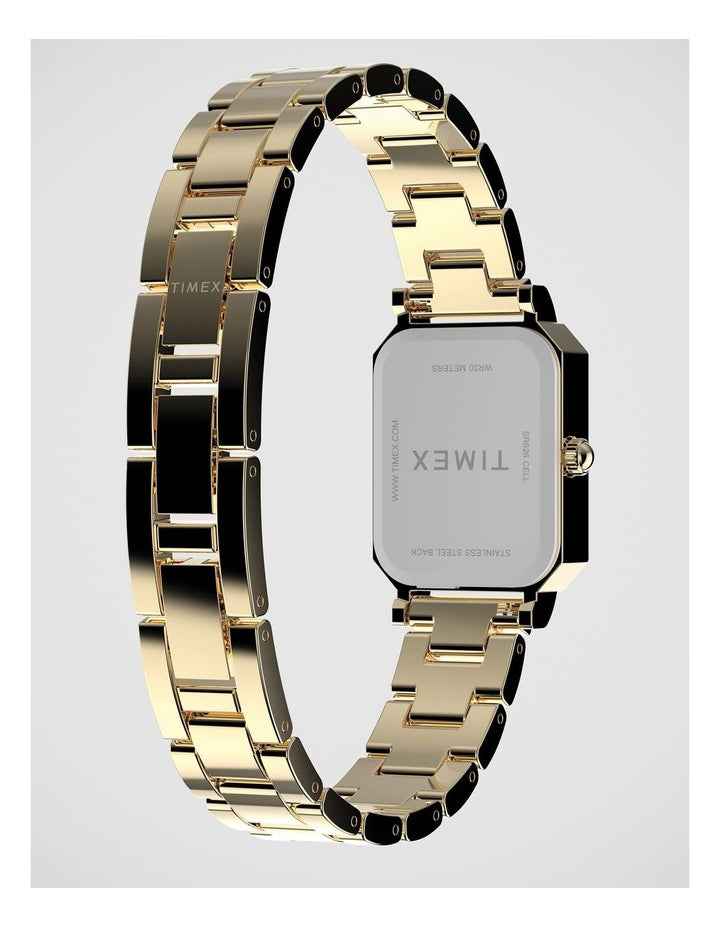 Timex Women's Rect Gold Watch TW2Y01200