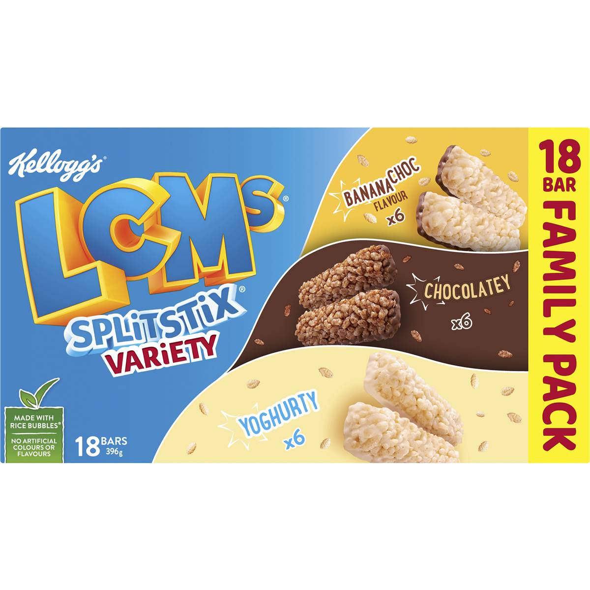 Kellogg's LCMs Split Stix Variety Family Pack Bars 18 pack