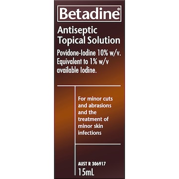 Betadine Antiseptic Topical Solution Liquid 15mL