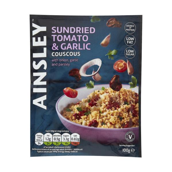 AINSLEY HARRIOTT COUS COUS SUNDRIED TOMATO & GARLIC 100 GRAM