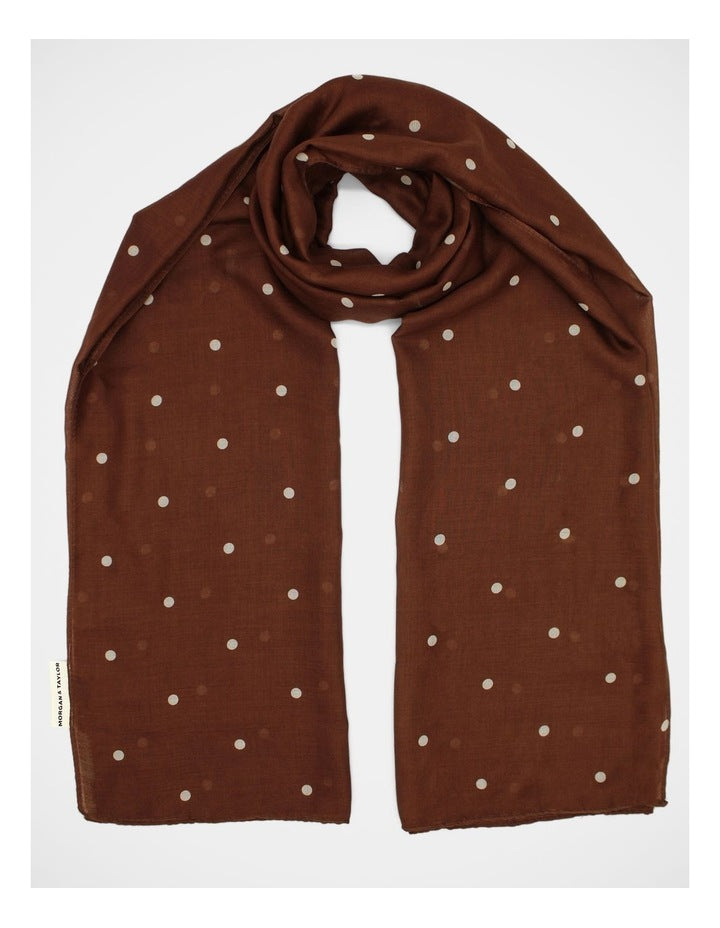 Morgan & Taylor June Light-Weight Scarf in Brown
