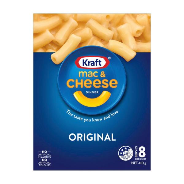 KRAFT MAC & CHEESE ORIGINAL PASTA MACARONI NOODLES 410G