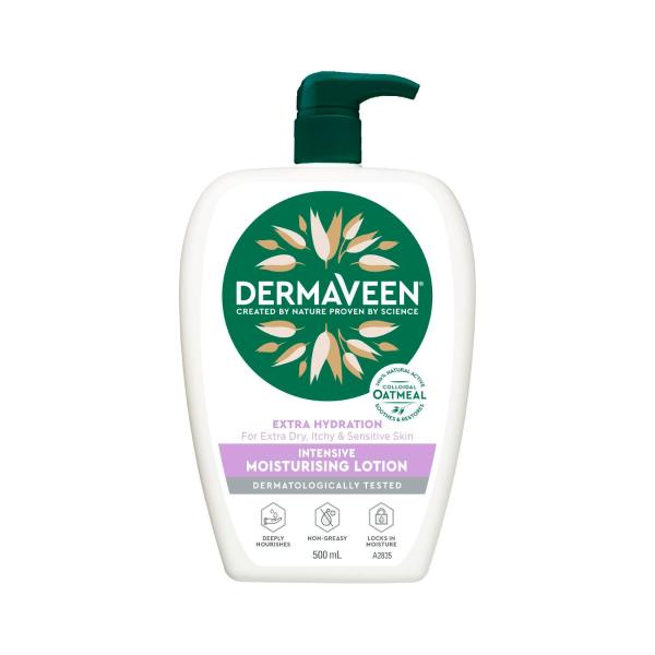 DERMAVEEN EXTRA GENTLE COLLOIDAL OATMEAL INTENSIVE MOISTURISE CREAM 500ML