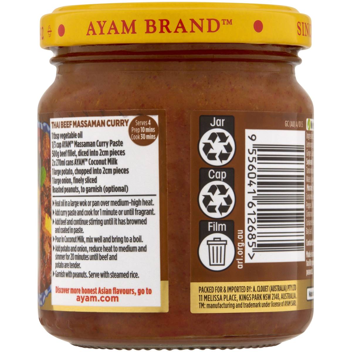 Ayam Paste Thai Massaman Curry 195g