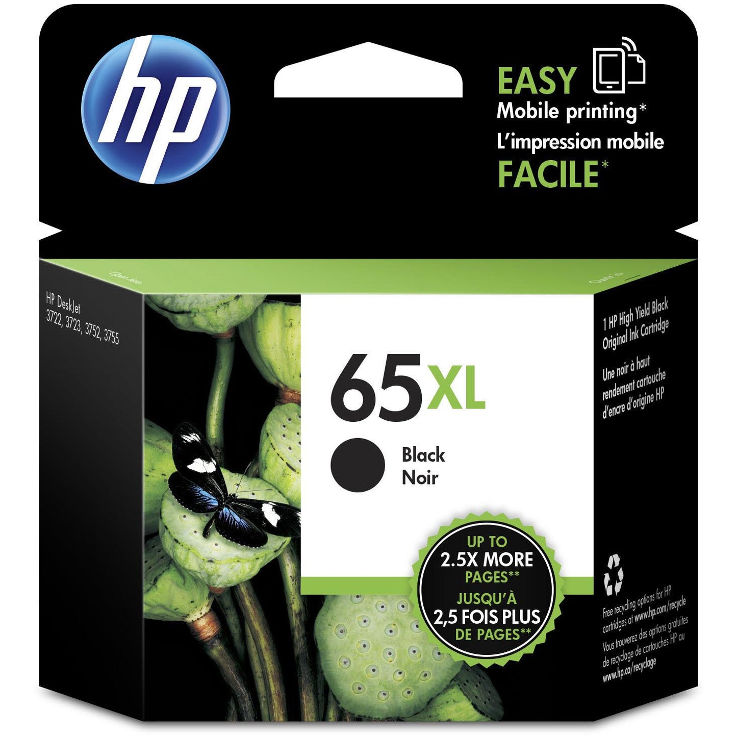 HP 65XL High Yield Original Ink Cartridge (Black)