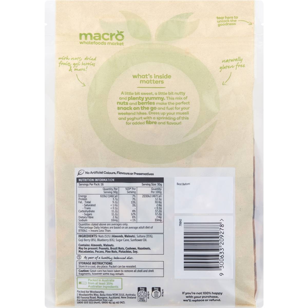 Macro Nuts & Berry Boost Mix 500g