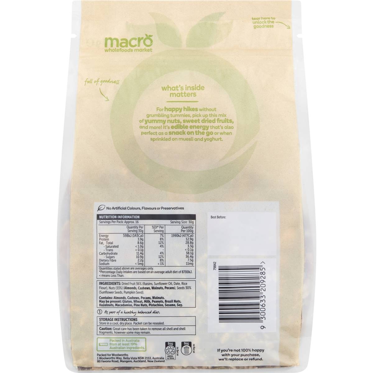 Macro Fruit & Nut Energy Mix 500g