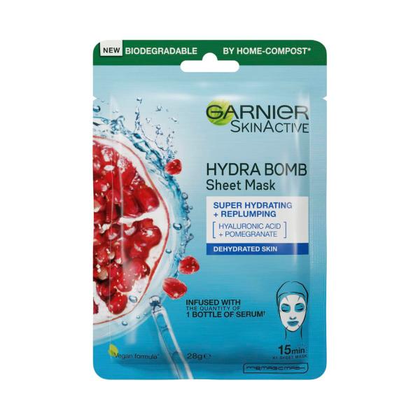 GARNIER HYDRABOMB TISSUE MASK POMEGRANATE 28GM