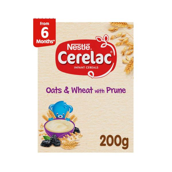 NESTLE CERELAC BABY CEREAL OATS & WHEAT WITH PRUNE BABY FOOD FROM 6 MONTHS 200G