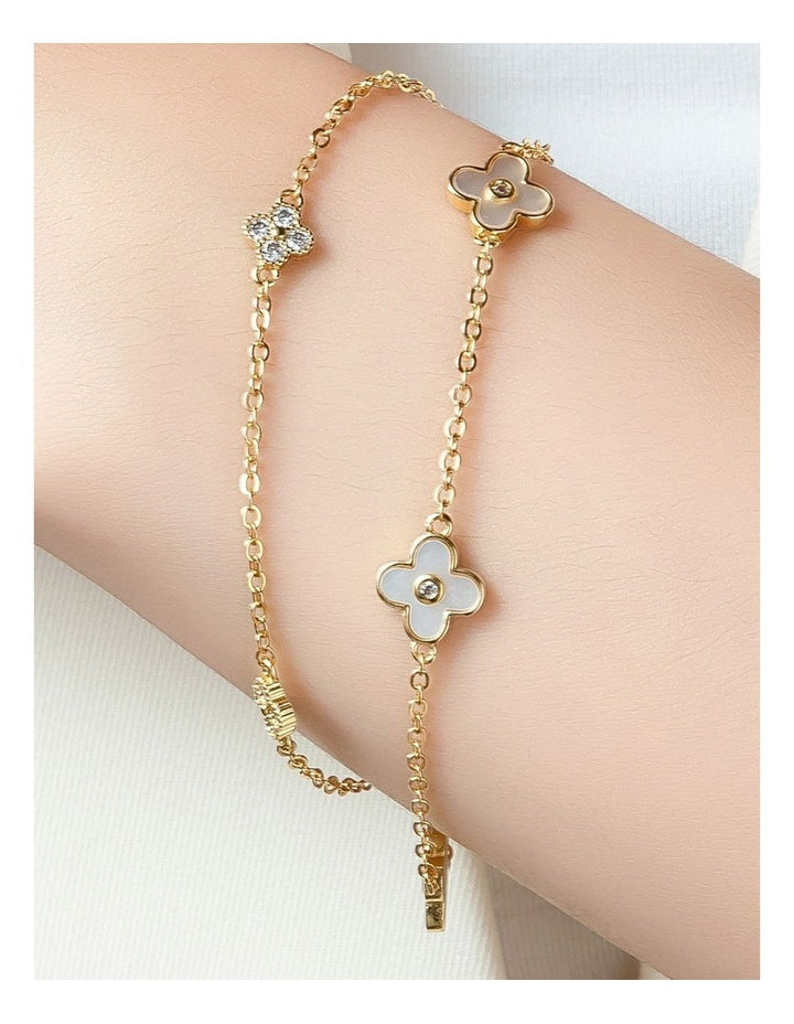 Gregory Ladner Layered Clover Bracelet GJBF008M in Gold