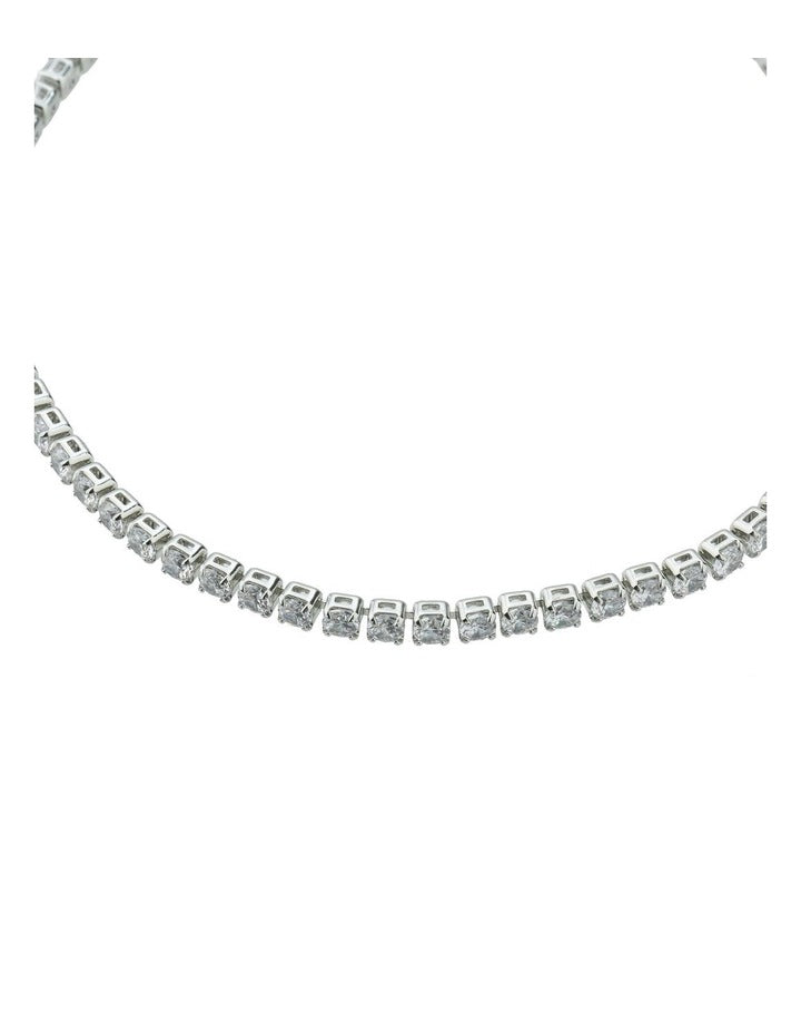 Gregory Ladner CZ Fine Tennis Bracelet GJBF010M in Rhodium