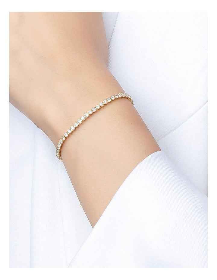 Gregory Ladner CZ Tennis Bracelet GJBF011M in Gold