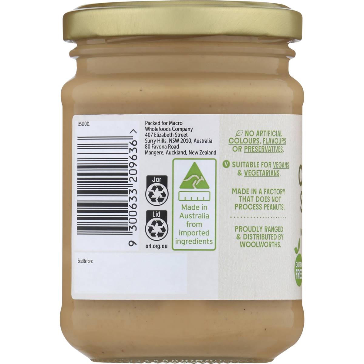 Macro Natural Cashew Spread 250g