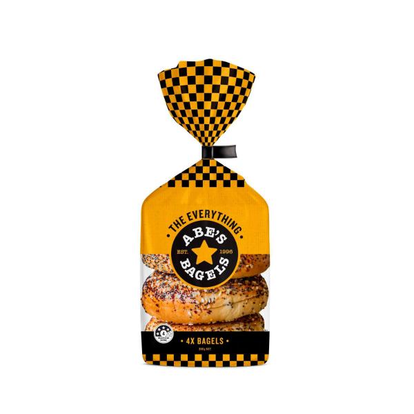 ABE'S BAGELS EVERYTHING 4PK