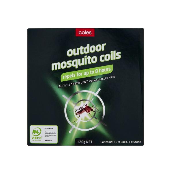 COLES OUTDOOR MOSQUITO COILS 10 PACK