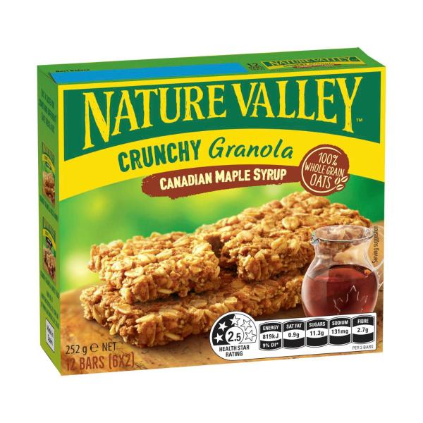 NATURE VALLEY CRUNCHY BARS 252G:CANADIAN MAPLE SYRUP:.:252 GRAM