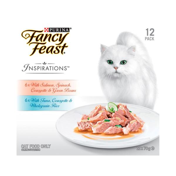 FANCY FEAST ADULT INSPIRATIONS SALMON & TUNA CAT FOOD 12X70G