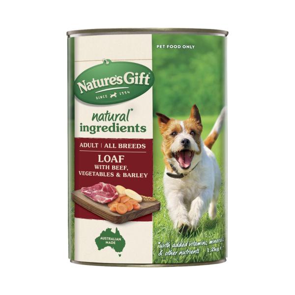 Adult All Breeds Wet Dog Food Loaf Beef - Barley & Vegetables