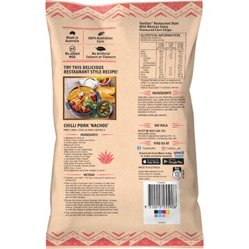 Tostitos Mild Mexican Salsa Corn Chips 165g