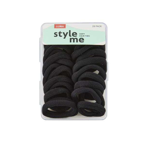 COLES PONYTAILER SOFT BLACK 28 PACK