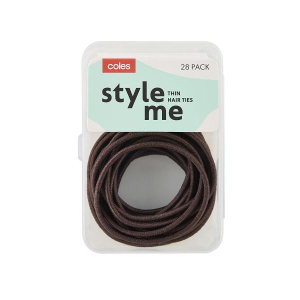 COLES PONYTAILER THIN BROWN 28 PACK