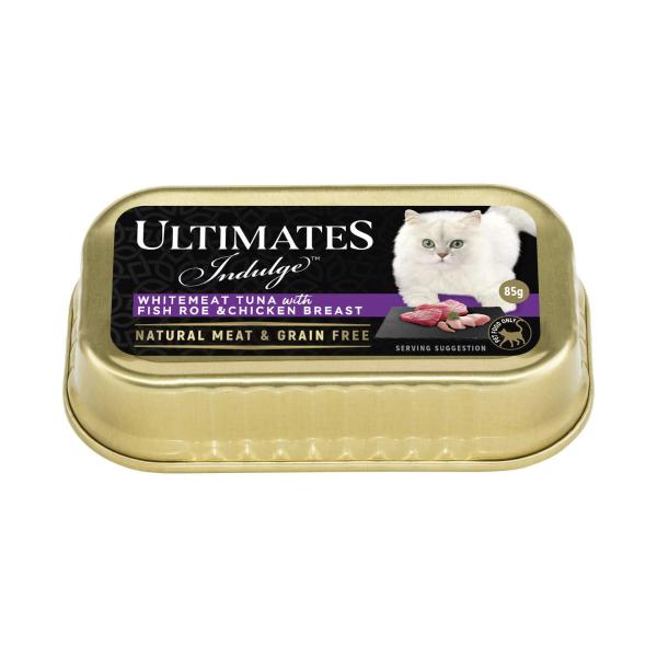 ULTIMATES INDULGE TUNA WITH FISH ROE & CHICKEN BREAST CAT FOOD 85GRAM