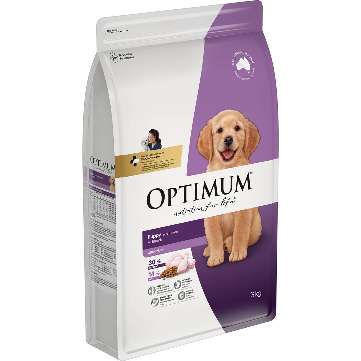 Optimum Puppy All Breed Dry Dog Food with Chicken 3kg