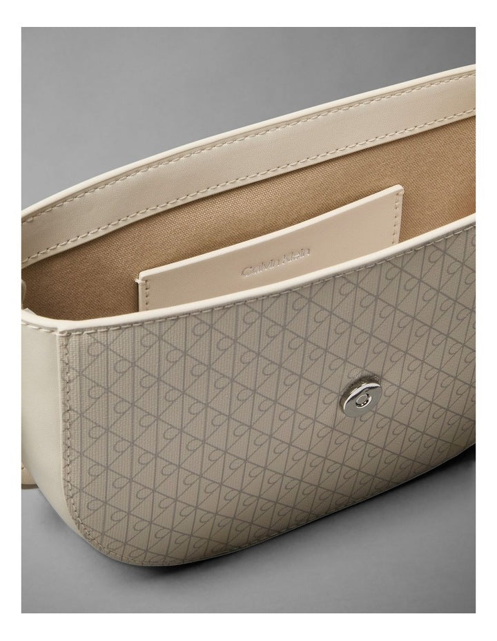 Emblem Aop Crossbody Bag in Light Hay Aop