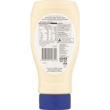 Woolworths Whole Egg Mayonnaise 440g