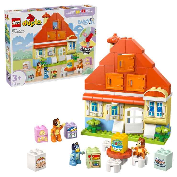 Family House Building Set with Memory Game for Toddlers
