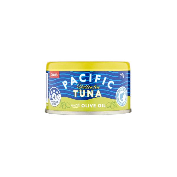COLES YELLOWFIN TUNA CHUNKS IN OIL 95G