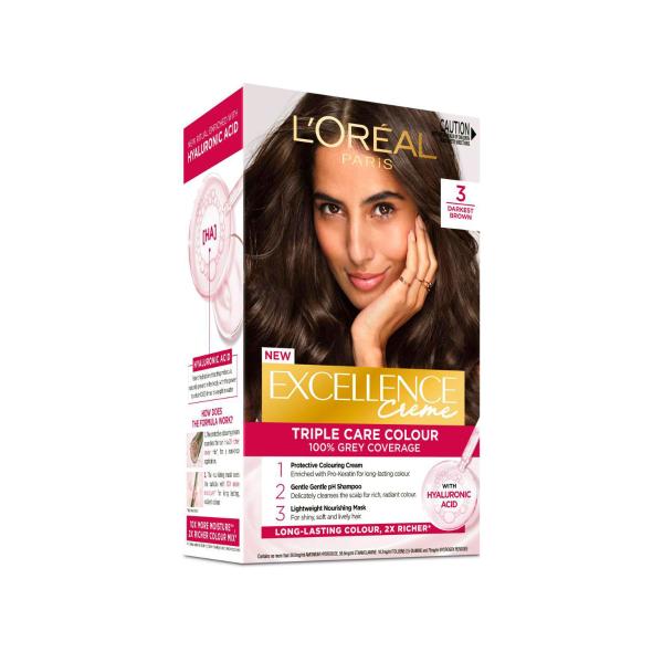L'OREAL EXCELLENCE 3 DARKEST BROWN