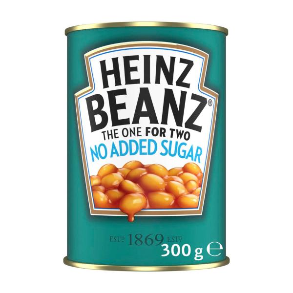 HEINZ BAKED BEANS NO ADDED SUGAR BEANS 300G