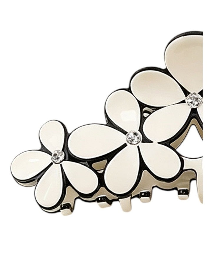 Gregory Ladner Floral Hair Claw Ghaf027M In Ivory