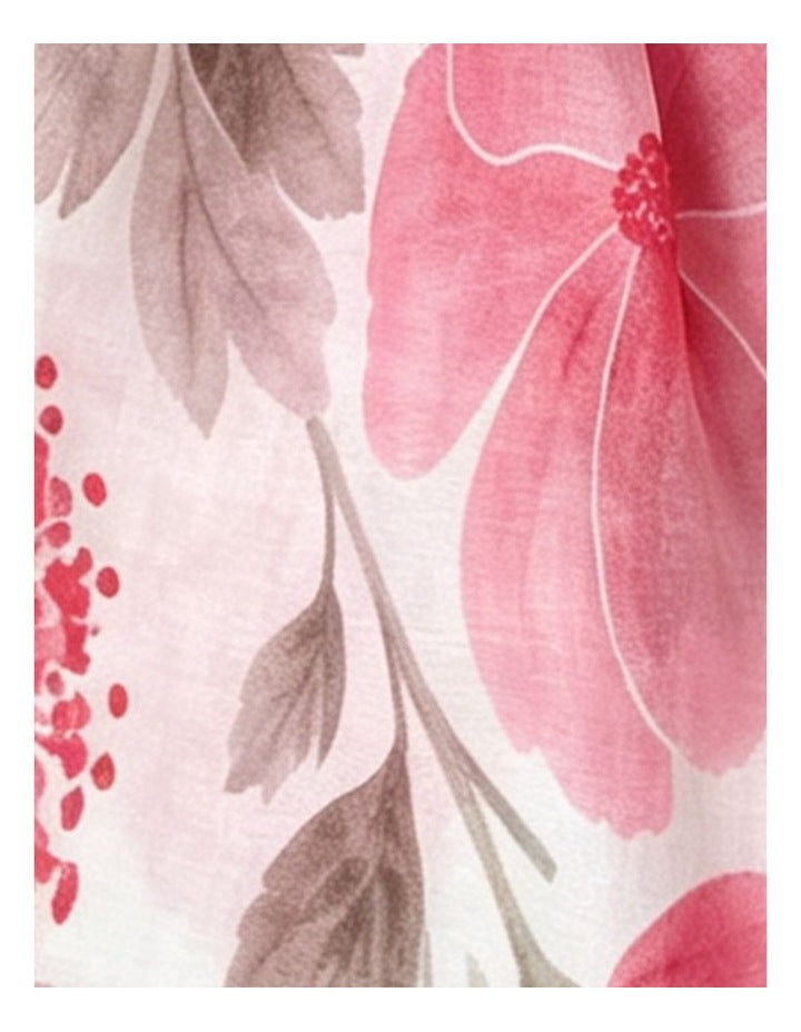 Gregory Ladner Floral Print Scarf Gnkf012M In Pink