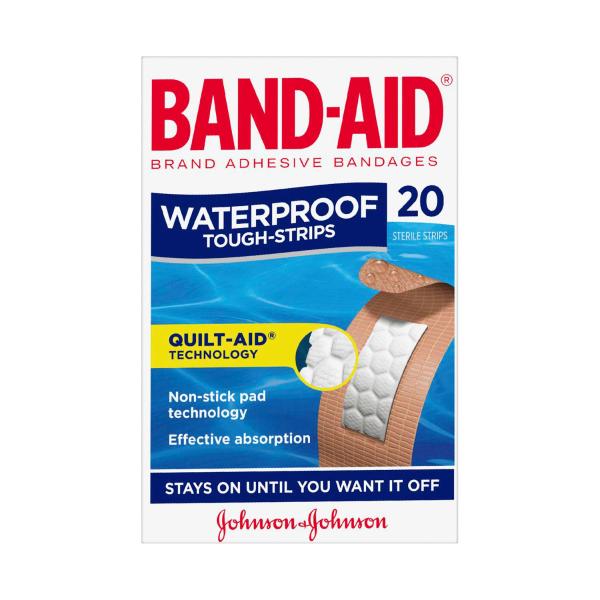 BAND-AID BRAND TOUGH STRIPS WATERPROOF REGULAR 20PK