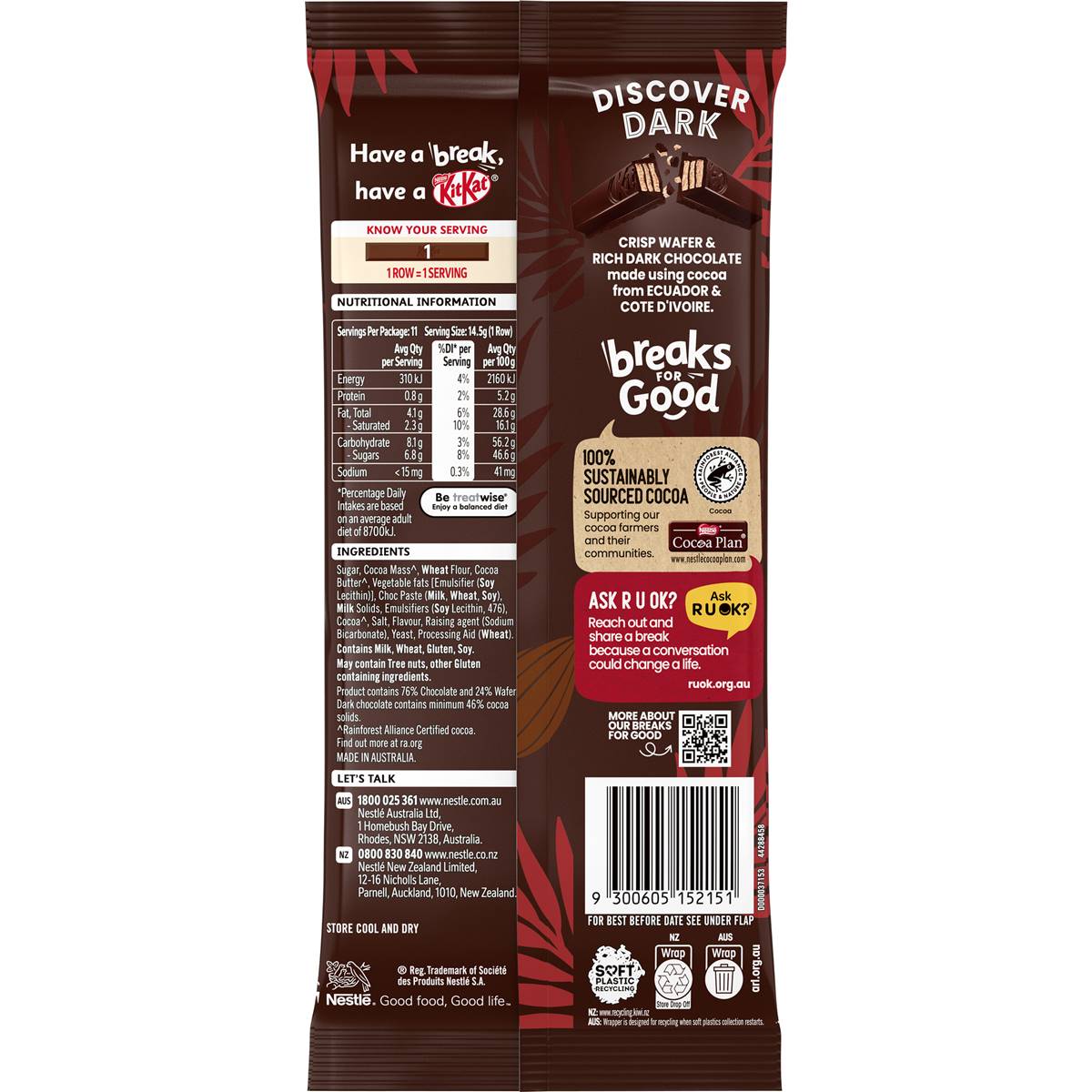 KitKat Dark Chocolate Block 160g