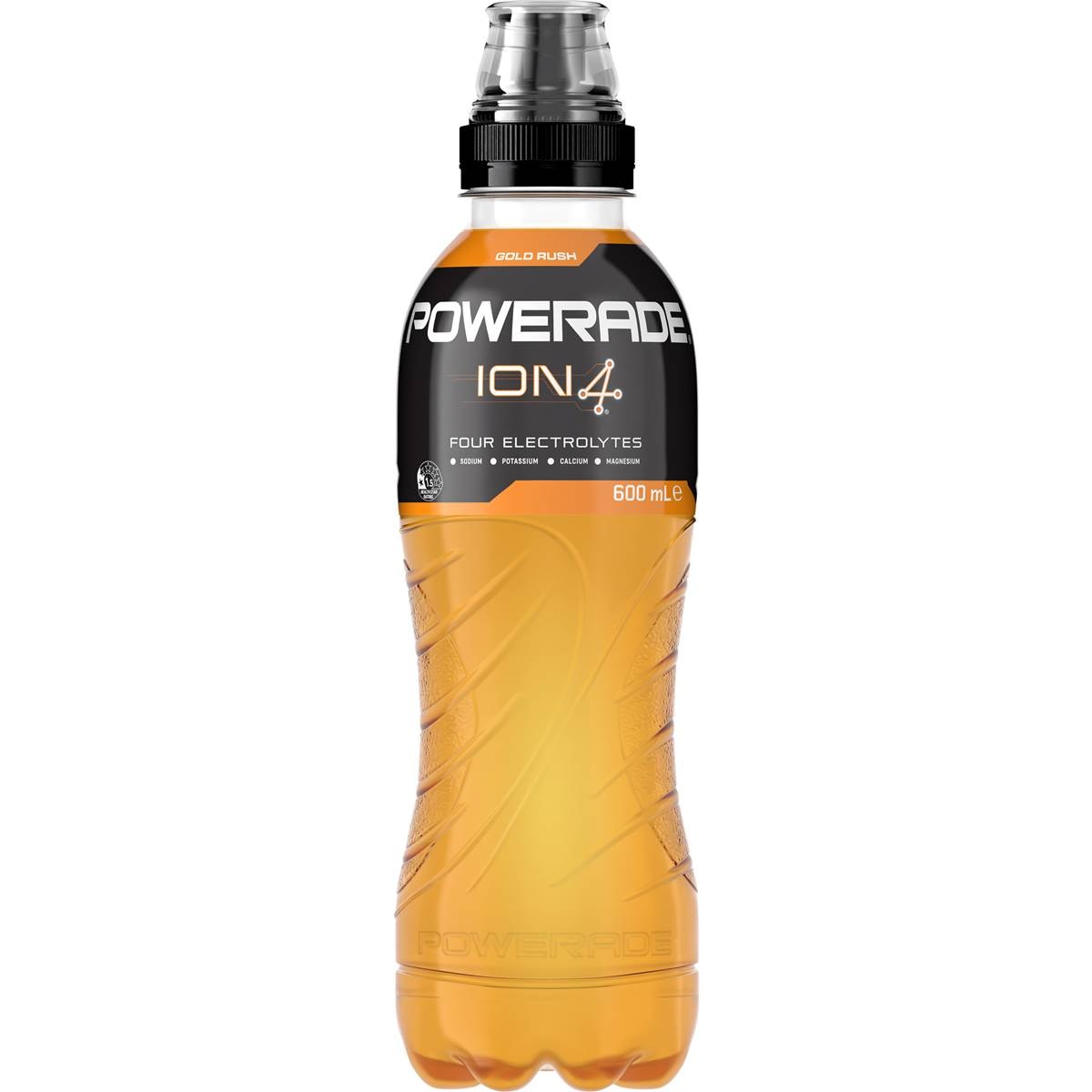 Powerade Ion4 Gold Rush Sports Drink Sipper Cap 600ml