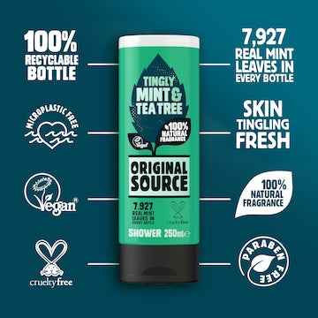Original Source Body Wash Tingly Mint & Tea Tree Shower Gel 250mL
