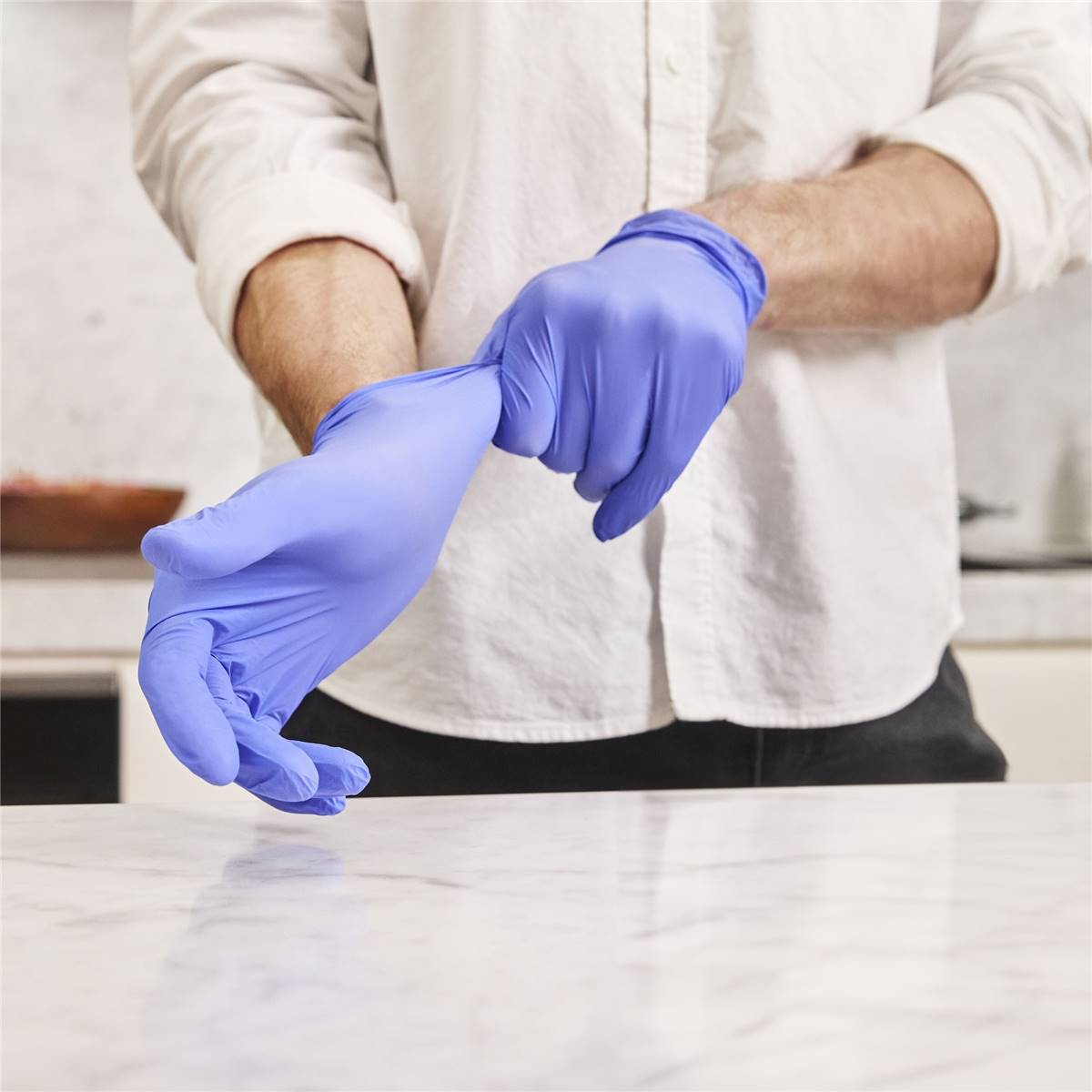 Vileda Ansell Handy Fresh Nitrile Disposable Gloves Large 100 pack