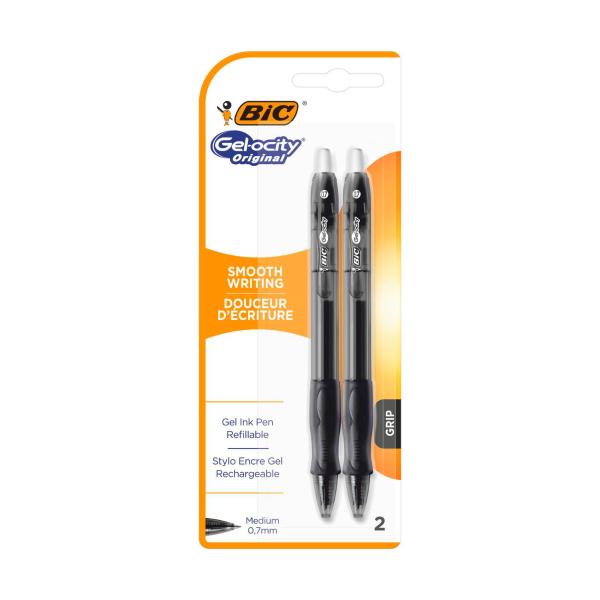 BIC GELOCITY ORIGINAL PENS BLACK 2 PACK