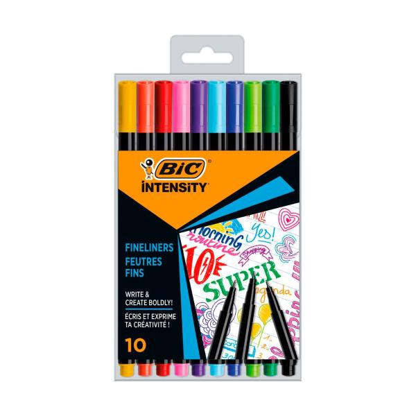 BIC INTENSITY FINELINERS ASSORTED 10 PACK
